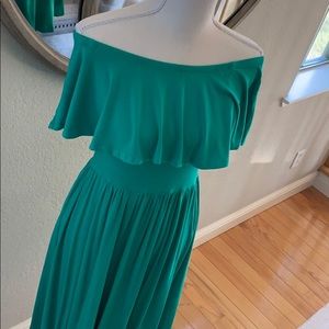 ASOS OFF SHOULDER MIDI DRESS